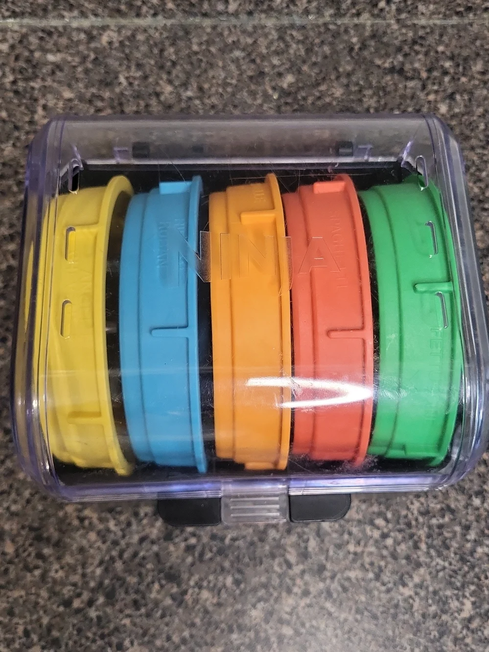 Ninja Auto Spiralizer 5 Blade Disc Set Storage Case Complete Excellent Condition